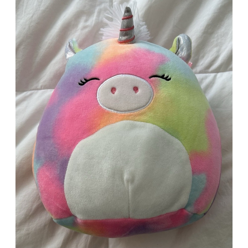Squishmallows Phoenix The Unicorn   Rainbow Squad   10" EUC‎
